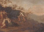 unknow artist An open landscape with nymphs and satyrs painting